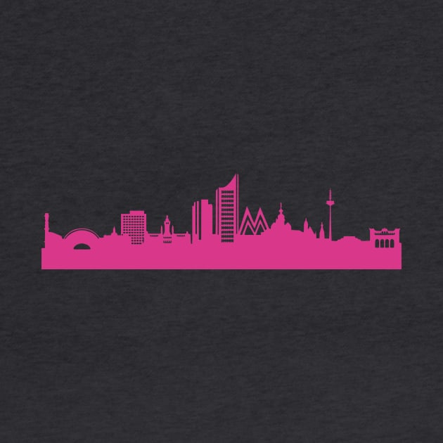 Leipzig skyline pink by 44spaces